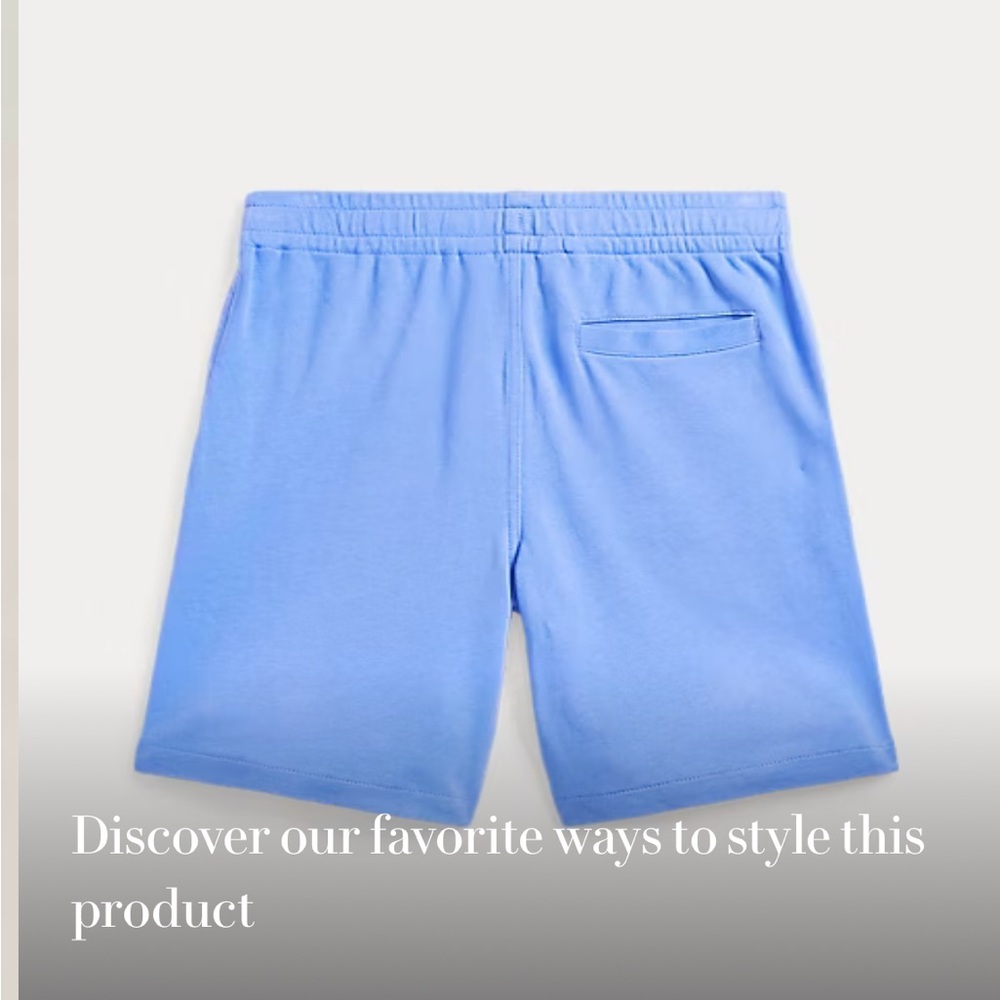 Polo by Ralph Lauren Light Blue Terry Shorts - Picture 2 of 6